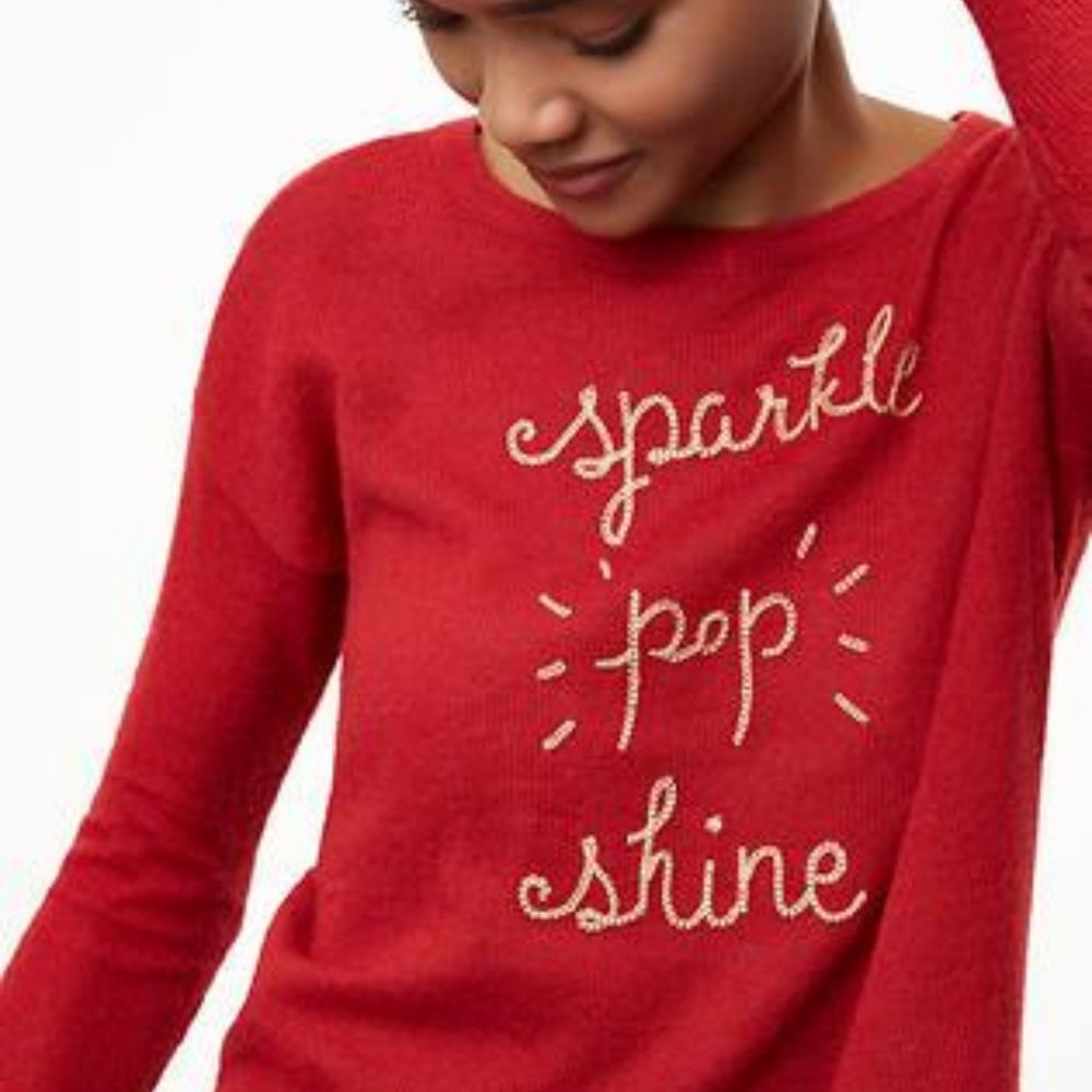 Loft ‘Sparkle Pop Shine' Sweater NWOT
